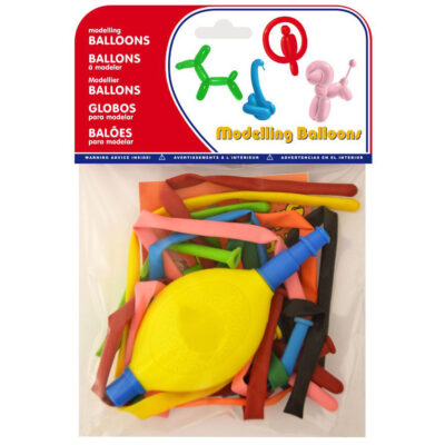 BOLSA 10 GLOBOS MODELISMO+INFLADOR
