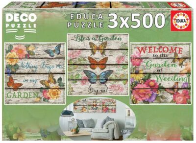 PUZZLE, 3X500 JARDÍN CAMPESTRE