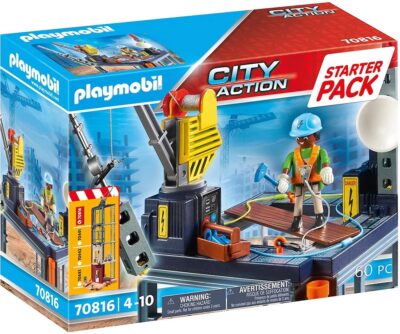 Playmobil 70816, Starter Pack Construcción con grú