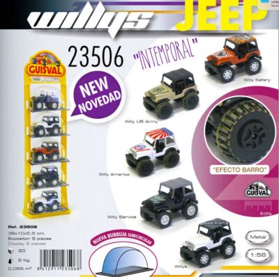 EXPOSITOR 5 COCHES Jeep Willys