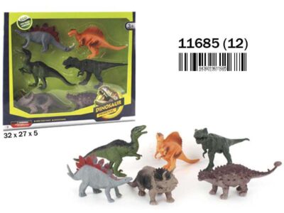 CAJA 6 DINOS PVC
