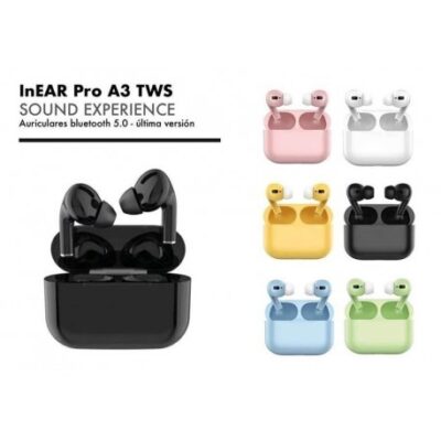 AURICULARES InEar PRO A3 BLUETOOHT 5.0,6 COLORES