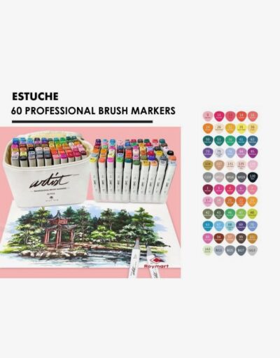 CANVAS LUXE PROFESSIONAL BRUSH MARKER 60 COLORES