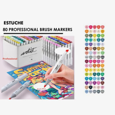 CANVAS LUXE PROFESSIONAL BRUSH MARKER 80 COLORES