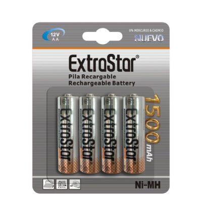 PILAS RECARGABLES 1.2V AA (CARTON DE 4)