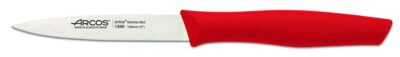 CUCHILLO MONDADOR 100 MM., MANGO ROJO
