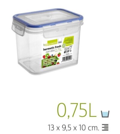 BOTE HERMÉTICO FRESH C/ALAS 0,75 L.