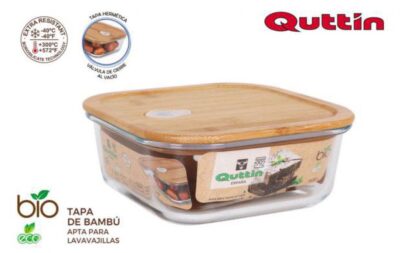 FIAMBR.CUADR.TAPA BAMBU 18.5x18.5cm "QUTTIN"