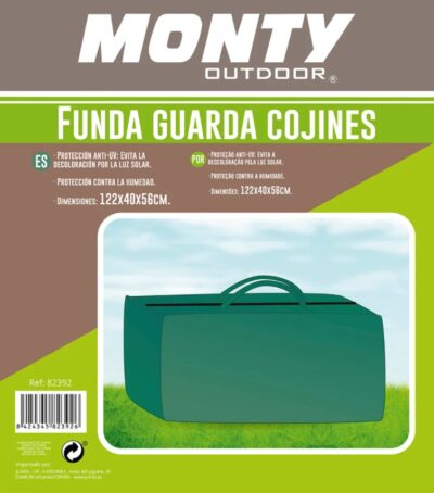 FUNDA COJINES RAFIA VERDE 40 X 122 X 56 CM