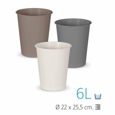 PAPELERA SIN TAPA 6 L. SURTIDO