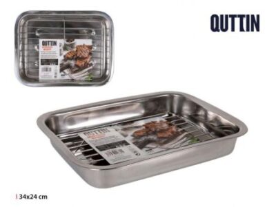 BANDEJA RECT.C/GRILL 33x24 QUTTIN