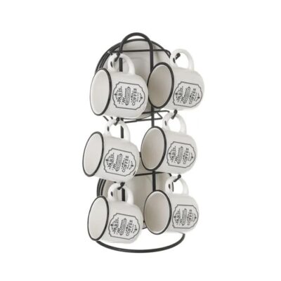 6 TAZAS CON PLATO CAFÉ PARIS STONEWARE
