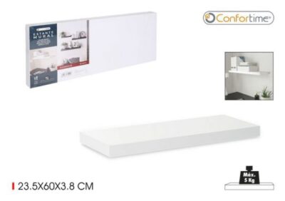 ESTANTE MURAL MDF 23.5X60X3.8 BLANCO