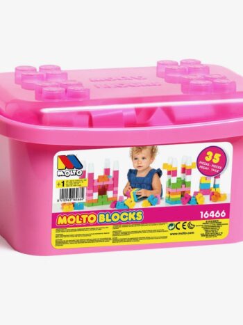 MOLTO, CUBETA BLOCKS 35 PZAS. ROSA