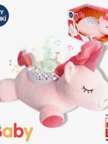 Peluche Unicornio Proyector Estrellas y Nanas