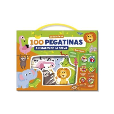 MALETIN 100 PEGATINAS - ANIMALES EN LA SELVA