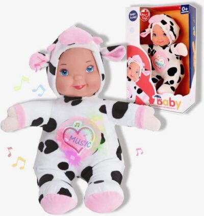 Muñeco Baby Sunki 35 cm. Luz y Sonido. Vaca