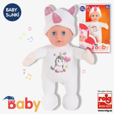 Baby Sunki Muñeco Peluche Unicornio 25cm
