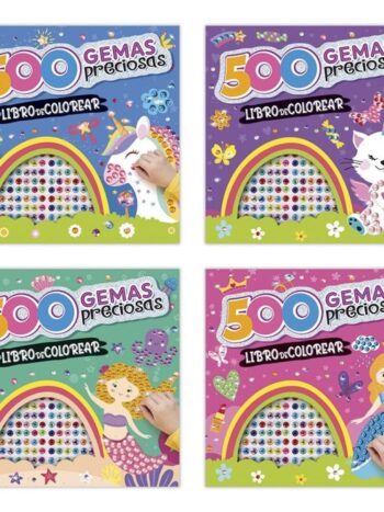 Colorea y Pega 500 GEMAS PRECIOSAS