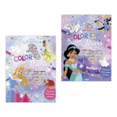 Libro PRINCESAS DISNEY COLOR CON STRASS