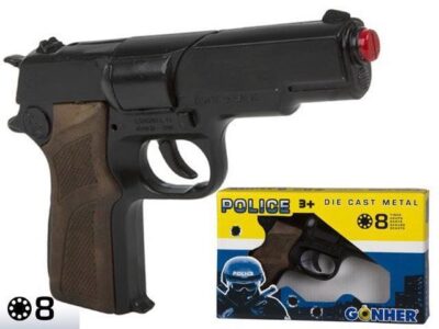 PISTOLA POLICIA 8 TIROS, NEGRA EN CAJA