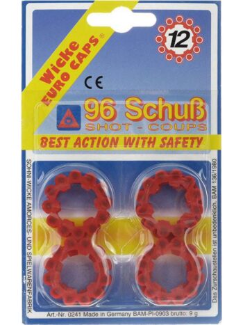 Blister con 8 aros de fulminantes de 12 tiros.