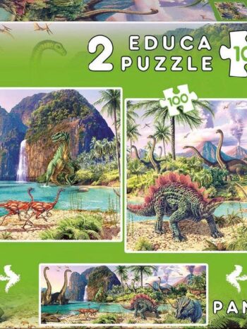 PUZZLE 2x100 DINO WORLD