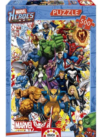 PUZZLE, 500 HÉROES MARVEL ,MARVEL