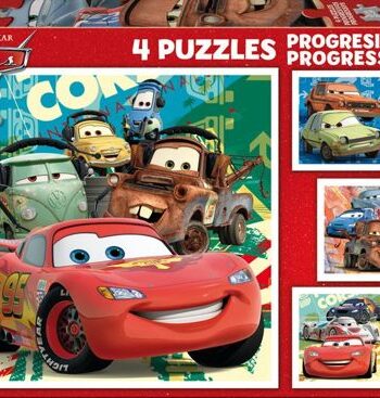 PUZZLE PROGRESIVOS CARS, 12,16,20,25