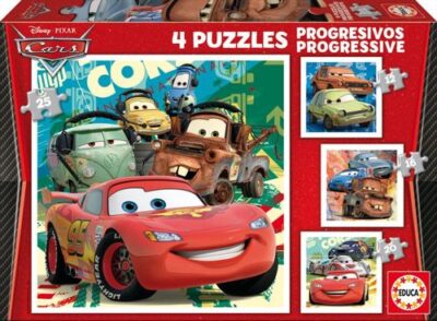 PUZZLE PROGRESIVOS CARS, 12,16,20,25