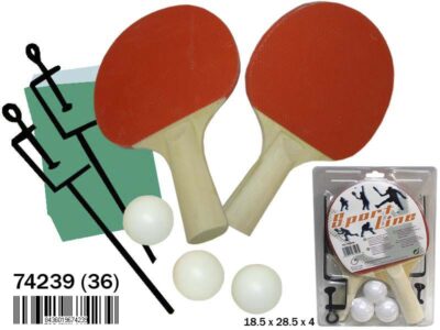 2 RAQUETAS PING-PONG C/PELOTAS Y RED