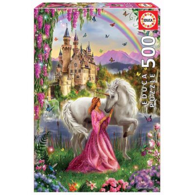 PUZZLE 500 pzas. HADA Y UNICORNIO