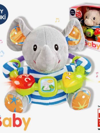 Peluche Baby Sunki 20 cm Luz y Sonido Elefante.