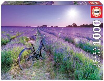 Puzzle 1000 pzas. BICICLETA EN CAMPO DE LAVANDA