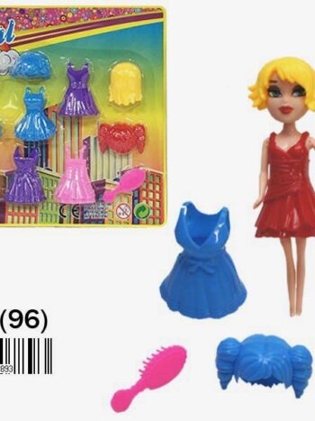 BLISTER MUÑECA QUITA Y PON 2 COLORES