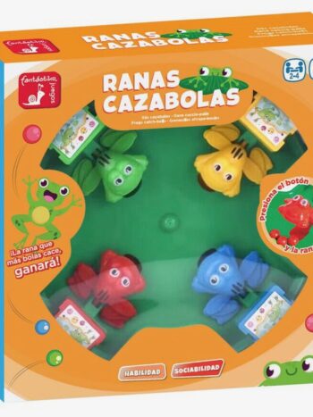 JUEGO RANAS CAZABOLAS 4 JUGADORES