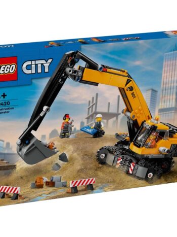 Lego 60420, City Excavadora de Obra Amarilla