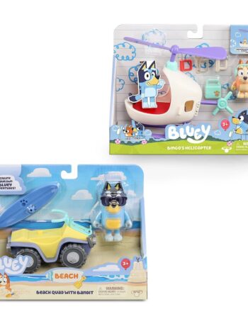 Bluey -Figura con Helicóptero/ Quad