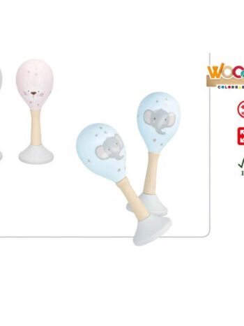 WOOMAX-MARACAS MADERA 13 CM 2Mod