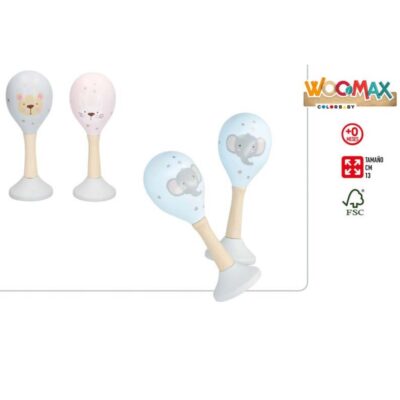 WOOMAX-MARACAS MADERA 13 CM 2Mod