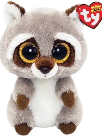 Ty Beanie Boo,  RACCOON GRIS MAPACHE 15CM