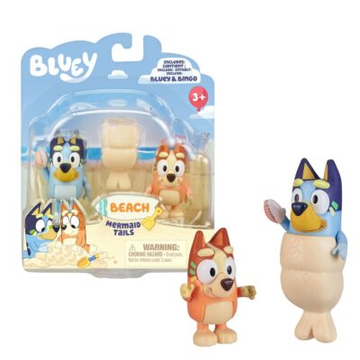 Bluey -Pack 2 Día de Playa, Cola de Sirena