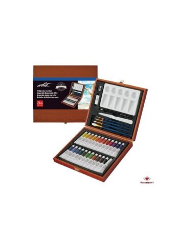ESTUCHE MADERA ARTIST ACUARELAS,34 PIEZAS