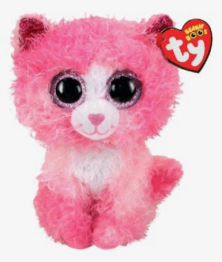 Ty Beanie Boo,  Gato Rosa 15CM