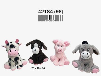 ANIMALES PELUCHE GRANJA 4 SURTIDOS