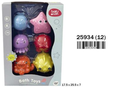 ANIMALES VINILO PARA BAÑERA -6 PZAS.