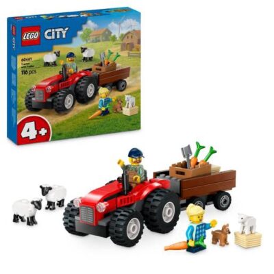 Lego 60461, City Tractor Rojo con Remolque y Oveja