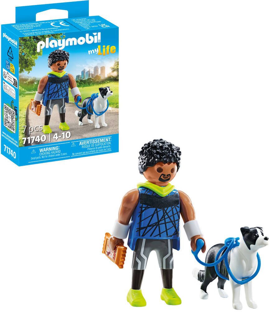 Playmobil 71740, Corredor con Border Collie