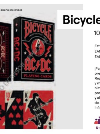Baraja Cartas BICYCLE AC/DC