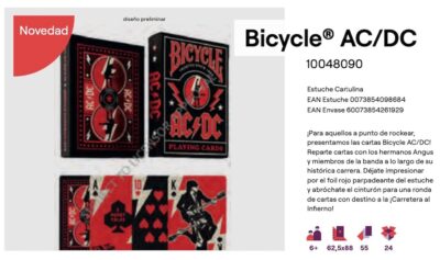 Baraja Cartas BICYCLE AC/DC